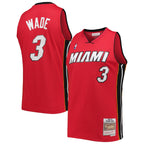 Men's Miami Heat Dwyane Wade Mitchell & Ness Red 2005-06 Hardwood Classics Swingman Jersey