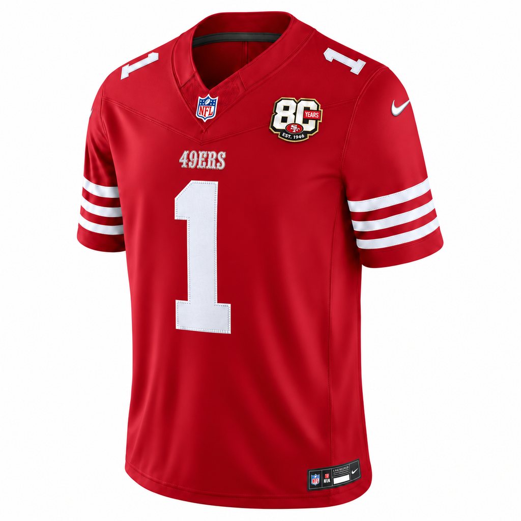 Men's Deebo Samuel Sr. #1 San Francisco 49ers Team Vapor F.U.S.E. Stitched Limited Jersey