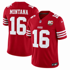 Men's Joe Montana #16 San Francisco 49ers Team Vapor F.U.S.E. Stitched Limited Jersey