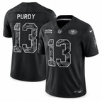 Men’s Brock Purdy #13 San Francisco 49ers 2026 Salute to Service Stitched Limited Jersey – Black