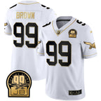 PHI Jerome Brown Retired Patch Gold & Kelly Jersey