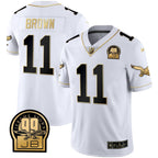 PHI Jerome Brown Retired Patch Gold & Kelly Jersey