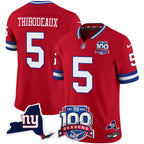 NYG 100th Season & State Patch Vapor Limited Jersey