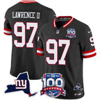 NYG 100th Season & State Patch Vapor Limited Jersey