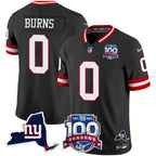 NYG 100th Season & State Patch Vapor Limited Jersey