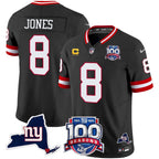NYG 100th Season & State Patch Vapor Limited Jersey
