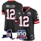 NYG 100th Season & State Patch Vapor Limited Jersey