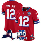 NYG 100th Season & State Patch Vapor Limited Jersey