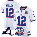 NYG 100th Season & State Patch Vapor Limited Jersey