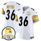 PIT 50th Anniversary Of Super Bowl IX Patch Vapor Limited Jersey