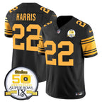 PIT 50th Anniversary Of Super Bowl IX Patch Vapor Limited Jersey
