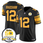 PIT 50th Anniversary Of Super Bowl IX Patch Vapor Limited Jersey