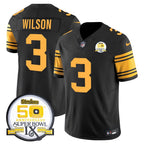 PIT 50th Anniversary Of Super Bowl IX Patch Vapor Limited Jersey