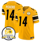 PIT 50th Anniversary Of Super Bowl IX Patch Vapor Limited Jersey