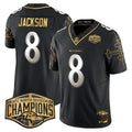 BAL Maryland Flag Map 2024 AFC North Division Champions Patch Gold Vapor Limited Jersey