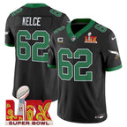 PE Kelly Green Super Bowl LIX Patch Vapor Limited Jersey