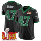PE Kelly Green Super Bowl LIX Patch Vapor Limited Jersey