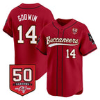 TB 50th Season Patch Vapor Baseball Jersey - All Stitched