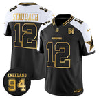 DAL #94 Marshawn Kneeland Memorial Patch Gold Vapor Limited Jersey