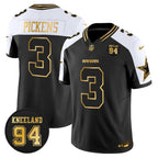 DAL #94 Marshawn Kneeland Memorial Patch Gold Vapor Limited Jersey