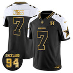 DAL #94 Marshawn Kneeland Memorial Patch Gold Vapor Limited Jersey