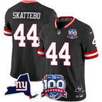 NYG 100th Season & State Patch Vapor Limited Jersey
