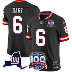 NYG 100th Season & State Patch Vapor Limited Jersey