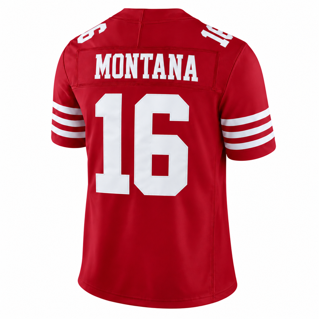 Men's Joe Montana #16 San Francisco 49ers Team Vapor F.U.S.E. Stitched Limited Jersey