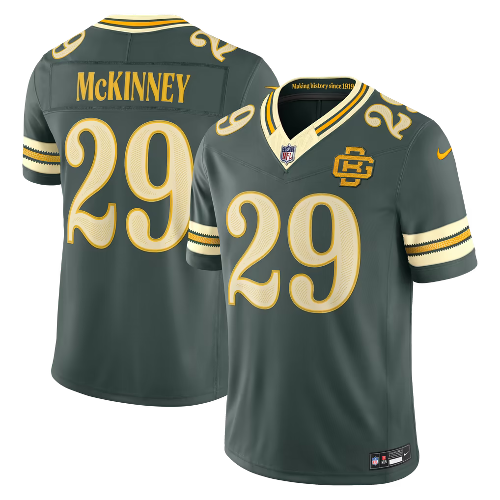 Men's Xavier McKinney Green Bay Packers 2026 Rivalries Collection Stitched Limited Jersey - Green