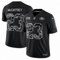 Men’s Christian McCaffrey #23 San Francisco 49ers 2026 Salute to Service Stitched Limited Jersey – Black