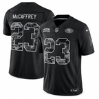 Men’s Christian McCaffrey #23 San Francisco 49ers 2026 Salute to Service Stitched Limited Jersey – Black