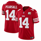 Men's Ricky Pearsall #14 San Francisco 49ers Team Vapor F.U.S.E. Stitched Limited Jersey