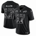 Men’s Josh Allen #17 Buffalo Bills 2026 Salute to Service Stitched Limited Jersey – Black