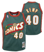 Shawn Kemp Seattle Supersonics Mitchell & Ness 1996-96 Green NBA Swingman Hardwood Classics Jersey