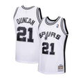 San Antonio Spurs Tim Duncan 1998-99 Mitchell & Ness White Basketball Jersey