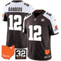 CLE #32 Jim Brown Memorial & Home Patch Vapor Limited Jersey
