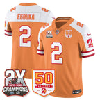 TB 2-Time Champions Patch Throwback Vapor Limited Jersey