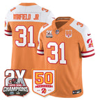 TB 2-Time Champions Patch Throwback Vapor Limited Jersey