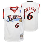Philadelphia 76ers Allen Iverson Mitchell & Ness White 2002 Hardwood Classics Swingman Jersey