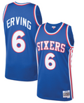 Philadelphia 76ers Julius Erving 1976-77 Mitchell & Ness Blue Basketball Jersey