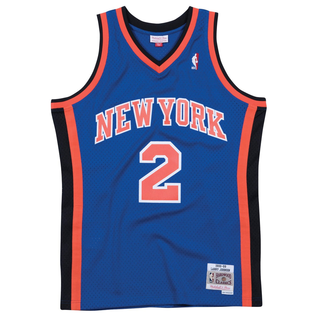 Mitchell & Ness Knicks 1998 Larry Johnson Road Jersey