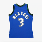 Men's Minnesota Timberwolves Stephon Marbury Mitchell & Ness Blue Hardwood Classics Swingman Jersey