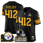 PIT 6-Time Champions Patch Vapor Limited Jersey