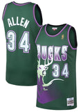 Milwaukee Bucks Ray Allen Mitchell & Ness Kelly Green 1996-97 Hardwood Classics Swingman Jersey