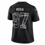 Men’s Nick Bosa #97 San Francisco 49ers 2026 Salute to Service Stitched Limited Jersey – Black