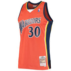 Men's Mitchell & Ness Stephen Curry Orange Golden State Warriors 2009-2010 Hardwood Classics Swingman Jersey