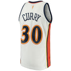 Men's Stephen Curry Golden State Warriors White 2009-2010 Hardwood Classics Mitchell & Ness Swingman Jersey