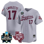 Men's Texas A&M Aggies 2024 College World Series Vapor Premier Limited Jersey - All Stitched