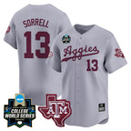 Men's Texas A&M Aggies 2024 College World Series Vapor Premier Limited Jersey - All Stitched