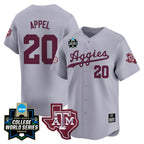 Men's Texas A&M Aggies 2024 College World Series Vapor Premier Limited Jersey - All Stitched